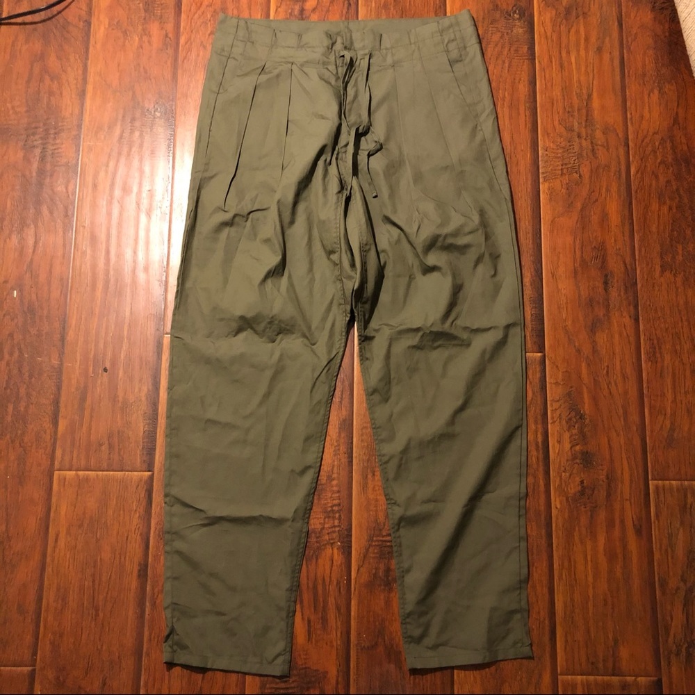 Monitaly Drop Crotch Pants Van Cloth Olive